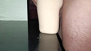 Sally spreads tight pussy for anal sex, quick handjob creampie between curvy thighs