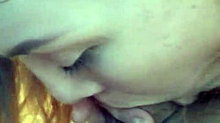 cheating slut deepthroats my monster cock in the car