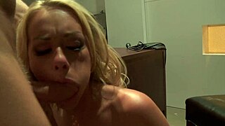 Paige Ashley's shaved pussy gapes cum-covered after doggy