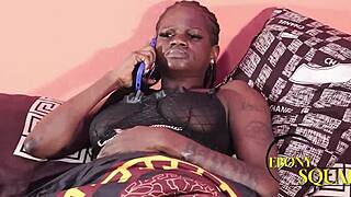 HORNY ebony princess with SMALL WAIST fucked by delivery boy