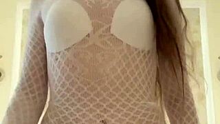 hey cute brunette tiktok dance compilation small tits pretty pussy miniskirt stockings! 💃🔥