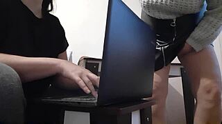 omg my hot brunette secretary in miniskirt makes me masturbate to orgasm 😍🔥