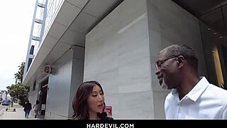 richard mann's black monster cock gapes nicole doshi's slutty asian ass?