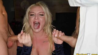 Miss Jackson's Big Boobs Bounce in Rough Double Penetration Orgy