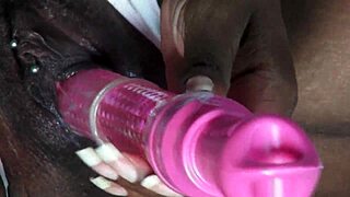 757 MS C's Ebony Milf Solo Virgin Tease Explodes!