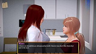 Blonde joins the family game for taboo fun.