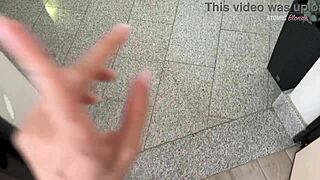 Blonde slutty wife uh takes pakistani delivery cock deep swallows hot cum!