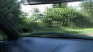 babestation blonde chessie kay wanks outdoors in countryside