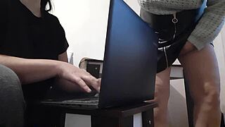 omg my hot brunette secretary in miniskirt makes me masturbate to orgasm 😍🔥