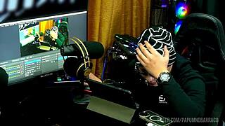 Ruan gets horny as Bibi Griffo twerks lap podcast heat
