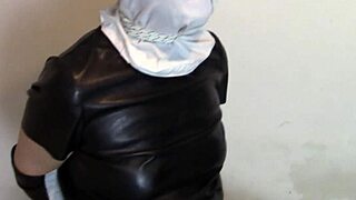 wife bound in leather hood, humiliated deep.