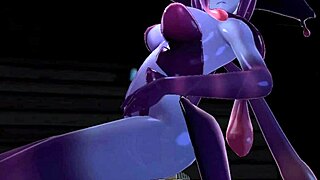 elf girl and neko sister team up on monster cock in halloween island prologue