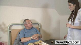 nurse time granda... bend over for that young tight pussy pill!! 🍆💊