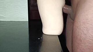 Sally spreads tight pussy for anal sex, quick handjob creampie between curvy thighs