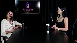 vitoria vonteese teases client with anal masturbation in sheer red lingerie