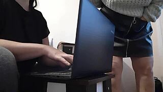 omg my hot brunette secretary in miniskirt makes me masturbate to orgasm 😍🔥