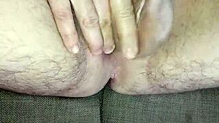 JERKING OFF HUGE Uncut COCK Cum Swallow in Bedroom