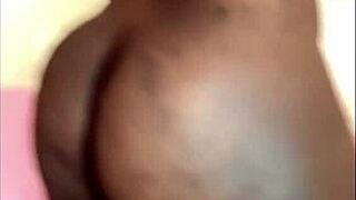 home ridin' pregnant ebony babe's huge ass tits dildo cream 😩