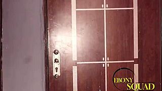 HORNY ebony princess with SMALL WAIST fucked by delivery boy