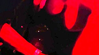 young wife flashes miniskirt at gloryhole party with brazilian husband watching