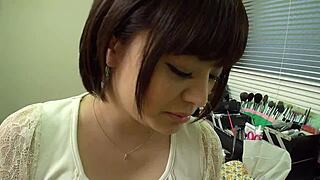 Petite Japanese Virgin Masturbates, Sucks, Swallows Cum!