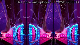 long legs high heels counter nightclub messy cum