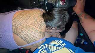 Caught Driving With Amateur Blowjob Multa Turns Into Big Cock Car Cum Thrill