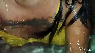 holy shit puta mexicana suckin dick pool neighbors watchin