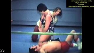 mixed wrestling gets intense and steamy quick! 💥😏