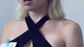 Severance cosplay babe feels great after work roleplay fun