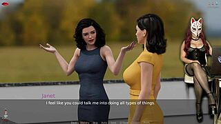 Ms denvers episode 53 features teacher milf in corset stockings cosplay feet game