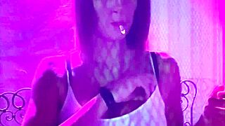 italian milf artemisia love smokes solo big tits outdoor