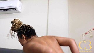 BTS Baiana Latina Takes Monster Black Cock In Shower Casting