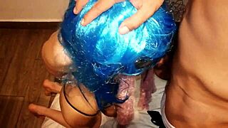 mira como chupo y me ahogo con esta verga papi in blonde cosplay