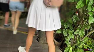 Skinny teen babe flashes dick handjobs cum on public bus