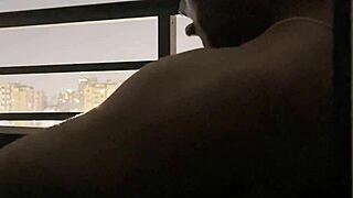 BLOWJOB ON HOTEL BALCONY WITH MY ROOMMATE AMATEUR COUPLE NYSDEL