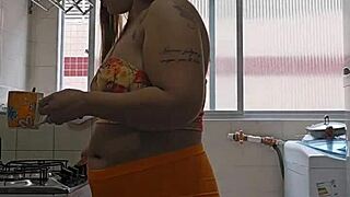 shorts pulled aside flashing my exhibitionist tease usa style