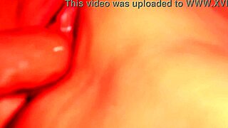 Watch me fuck this cute shaved doll pussy with my fake cock close up