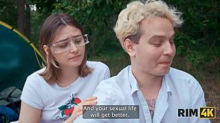 wives trade tongues then asses in forbidden forest rimming frenzy