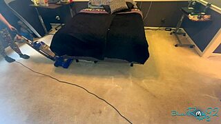 hey maid, vacuum my bedroom while i watch your milf tits bounce?