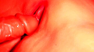 Watch me fuck this cute shaved doll pussy with my fake cock close up