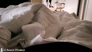 snuck under covers to slobber on his tiny dick ughh