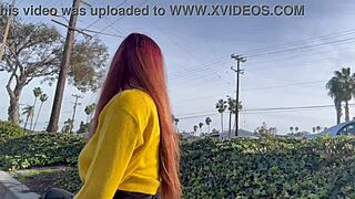 Public Artemisia Love's Long Hair Outdoor Smoking Fetish