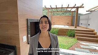 big ass latina realtor bends spreads pussy to seal deal