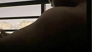 BLOWJOB ON HOTEL BALCONY WITH MY ROOMMATE AMATEUR COUPLE NYSDEL