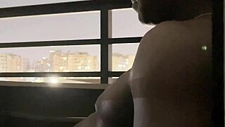 BLOWJOB ON HOTEL BALCONY WITH MY ROOMMATE AMATEUR COUPLE NYSDEL