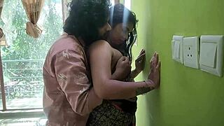 bhaiya out so devar bends chubby bhabhi over for creampie missionary pounding