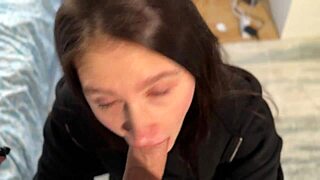 practice over, now coach feeds her monster cock outdoors