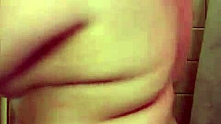 Big boob mama showers shaves pussy washing hair nude