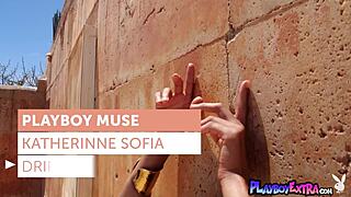 katherinne sofia petite teen strips naked outdoors playboy style!